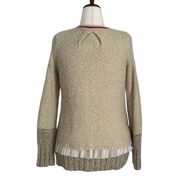 Charlie & Robin Anthropologie Wool Blend Romantic Boho Tiered Tulle Cardigan  M - Picture 2 of 13